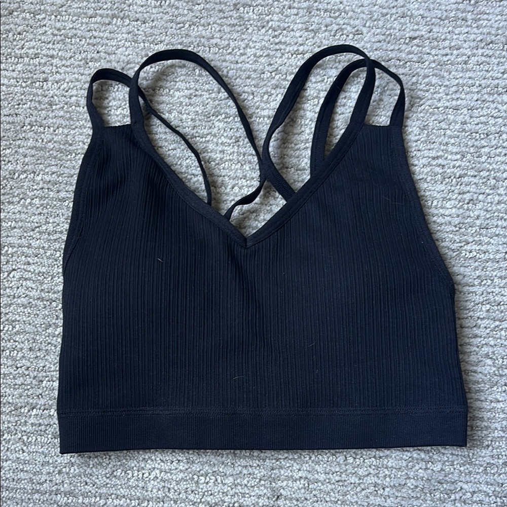 Black Fabletics Sports Bra